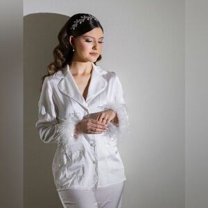 Only wore once for wedding getting ready photos. Nadine Marabi Pajamas XS